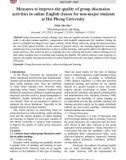 Measures to improve the quality of group discussion activities in online English classes for non-major students at Hai Phong University