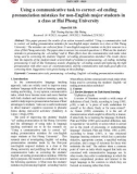 Using a communicative task to correct -ed ending pronunciation mistakes for non-English major students in a class at Hai Phong University