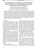 An investigation into vocabulary learning strategies adopted by third-year English majors at Vietnam National University of Agriculture