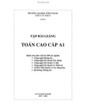 Bài giảng Toán cao cấp A1: Phần 1