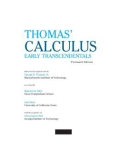 Ebook Thomas' calculus - Early transcendentals (13/E): Part 1