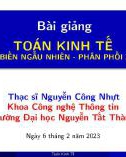 Bài giảng Toán kinh tế: Chương 4