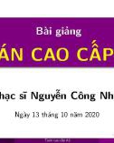 Bài giảng Toán cao cấp 2: Chương 4 - ThS. Nguyễn Công Nhựt