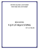 Bài giảng Vật lý đại cương - GV. Lê Thị Hà