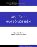 Bài giảng Giải tích 1: Hàm số thực và các tính chất cơ bản