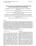 Structural, electrical and optical studies on organic NLO single crystal of N-benzyl-2-methyl-4-nitroaniline (BNA)