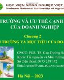 Bài giảng Môi trường và ưu thế cạnh tranh của doanh nghiệp: Chương 2 - PGS. TS. Cao Trường Sơn