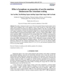 Effect of graphene on properties of acrylic emulsion intumescent fire retardant coating