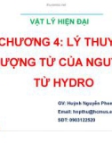 Bài giảng Vật lí hiện đại: Chương 4 - Huỳnh Nguyễn Phong Thu