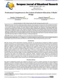 Professional competences in the context of inclusive education: A model design