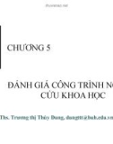 Bài giảng Phương pháp nghiên cứu khoa học: Chương 5 - ThS. Trương thị Thùy Dung