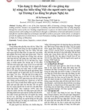 Vận dụng lý thuyết lược đồ vào giảng dạy kỹ năng đọc hiểu tiếng Việt cho người nước ngoài tại Trường Cao đẳng Sư phạm Nghệ An