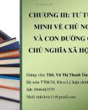 Bài giảng Tư tưởng Hồ Chí Minh: Chương 3 - ThS. Vũ Thị Thanh Tình