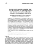 Nghiên cứu giải pháp điều chỉnh hoạt động thực tập nhằm nâng cao chất lượng đào tạo giáo viên theo định hướng nghề nghiệp ứng dụng ở Trường đại học thủ đô Hà Nội