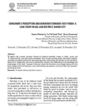 Consumer's perception and behavior towards fast foods: A case study in Gia Lam district, Hanoi city