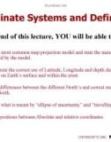 Lecture Drilling engineering: Coordinate systems and definitions