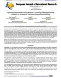 Exploring factors influencing student s learning difficulties during pandemic in indonesia: A structural equation modelling