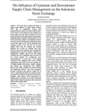 The influence of upstream and downstream supply chain management on the indonesia stock exchange