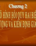 Bài giảng Kinh tế lượng: Chương 2 - Lê Thị Hồng Hoa