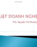 Bài giảng Luật doanh nghiệp: Chương 1 - ThS. Nguyễn Thị Phương Thảo