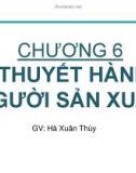 Bài giảng Kinh tế vi mô: Chương 6 - Hà Xuân Thùy