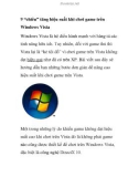 9 'chiêu' tăng hiệu suất khi chơi game trên Windows Vista