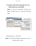 Tạo Query bằng chức năng design view (Tự thiết kế bằng cửa sổ lưới QBE)