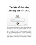 Tìm hiểu về tính năng AirDrop của Mac OS X