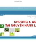 Bài giảng Quản lý tài nguyên khoáng sản và năng lượng: Chương 4 - TS. Trần Thị Ngọc Mai