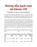 Hướng dẫn hạch toán tài khoản 128