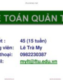 Bài giảng Kế toán quản trị: Chương 1 - Lê Trà My