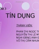 Tiểu luận : Tín dụng