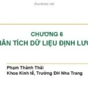 Bài giảng Nghiên cứu Marketing: Chương 6.1 - TS. Phạm Thành Thái