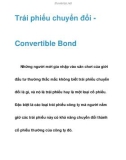 Trái phiếu chuyển đổi - Convertible Bond