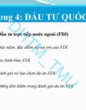 Bài giảng Tài chính quốc tế: Chương 4 - ĐH Thương mại