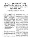 Đánh giá hiệu năng hệ thống cân bằng tải cho mạng truyền thống và mạng định nghĩa bằng phần mềm (SDN)