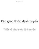 Bài giảng Các giao thức định tuyến: Thiết kế giao thức định tuyến