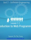 Lecture Web programming - Lesson 1-1: Introduction to Web programming