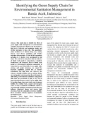 Identifying the green supply chain for environmental sanitation management in Banda Aceh, Indonesia