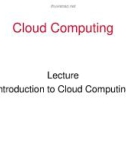 Cloud computing - Lecture 1: Introduction to Cloud computing