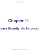 Database System: Chapter 11 - Database Security An Introduction