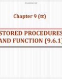 Lecture Database - Chapter 9(3): Stored procedures and function