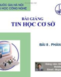 BÀI GIẢNG TIN HỌC CƠ SỞ - BÀI 8 . PHẦN MỀM