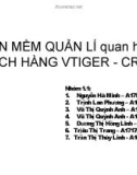 PHẦN MỀM QUẢN LÍ quan hệ KHÁCH HÀNG VTIGER - CRM.