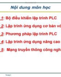 Bài giảng Điều khiển lập trình - Chương 1: Bộ điều khiển lập trình PLC