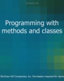 Lecter Java: Program design - Chapter 7: Programming withmethods and classes