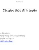 Bài giảng Các giao thức định tuyến: Giới thiệu môn học