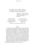 Báo cáo toán học: On highly closed cellular algebras and highly closed isomorphisms