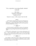 Báo cáo toán học: On a conjecture concerning dyadic oriented matroids