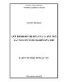 Luận văn Thạc sĩ Nhân văn: Quá trình đô thị hóa của thành phố Bắc Ninh từ năm 1986 đến năm 2015